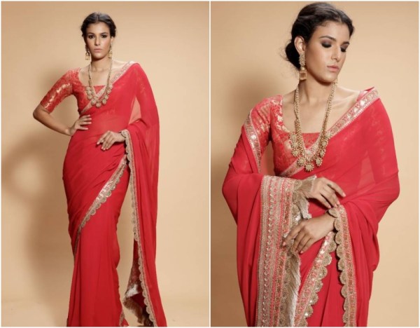 Plain Georgette Saree