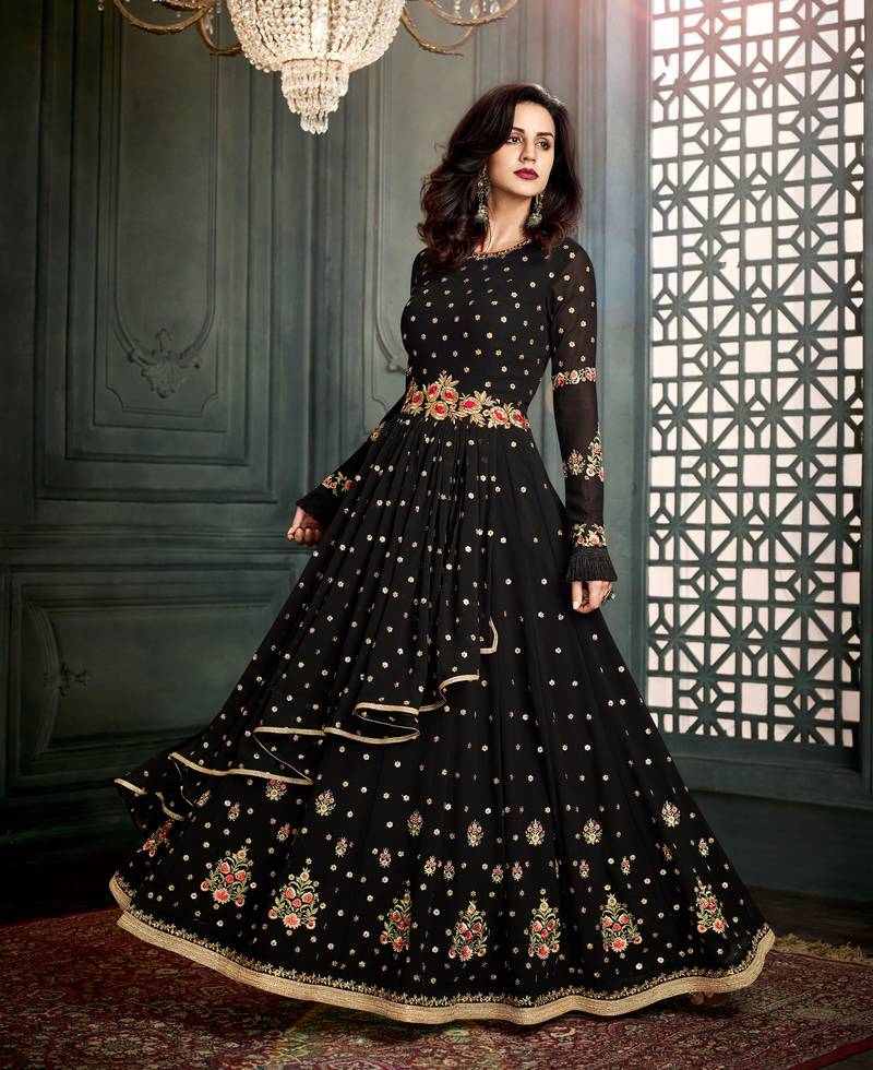 Buy black color salwar suit