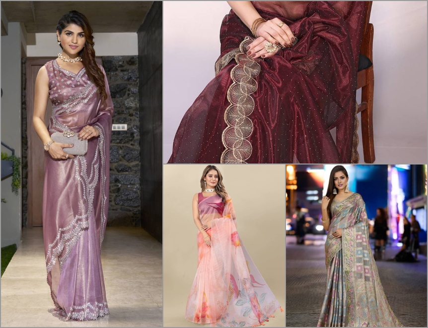 Chic and Stylish Organza Saree