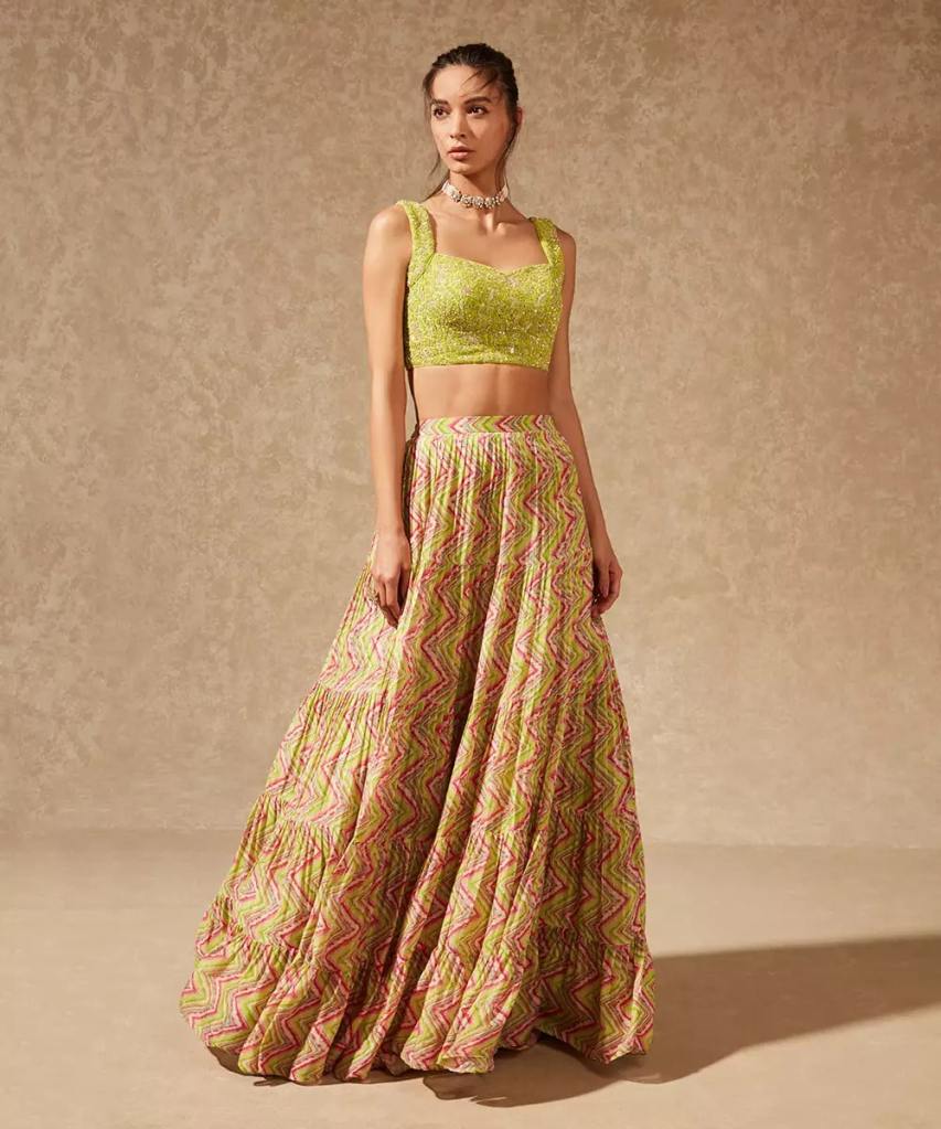 Chamee and Palak lehengas