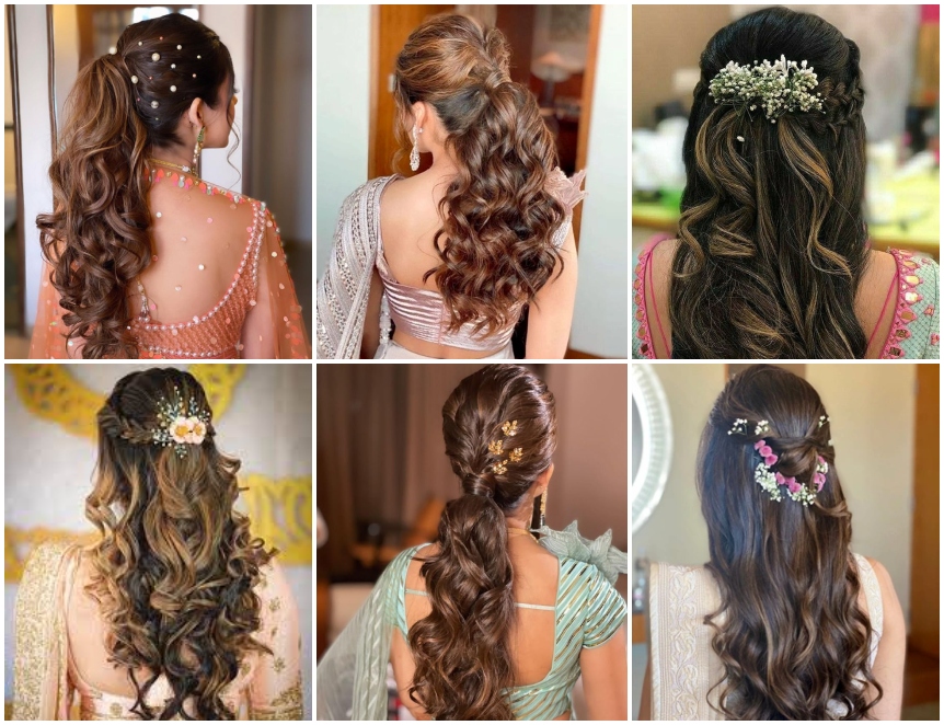 Hairstyle for Your Party Wear Sarees