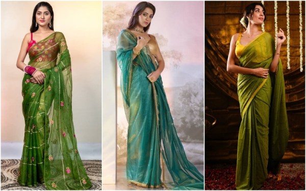 Mehndi Saree Colour Combinations